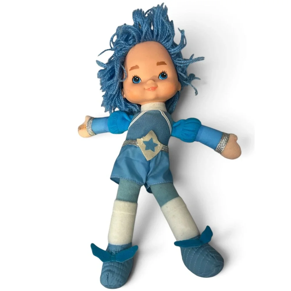 Vintage 1983 Hallmark Rainbow Brite Buddy Blue Doll Mattel with Shorts Read